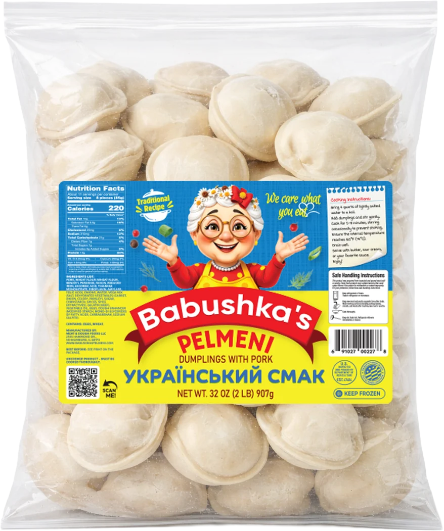 Babushka's Ukrainian — pork Regular pelmeni, 2 lb (907 g)