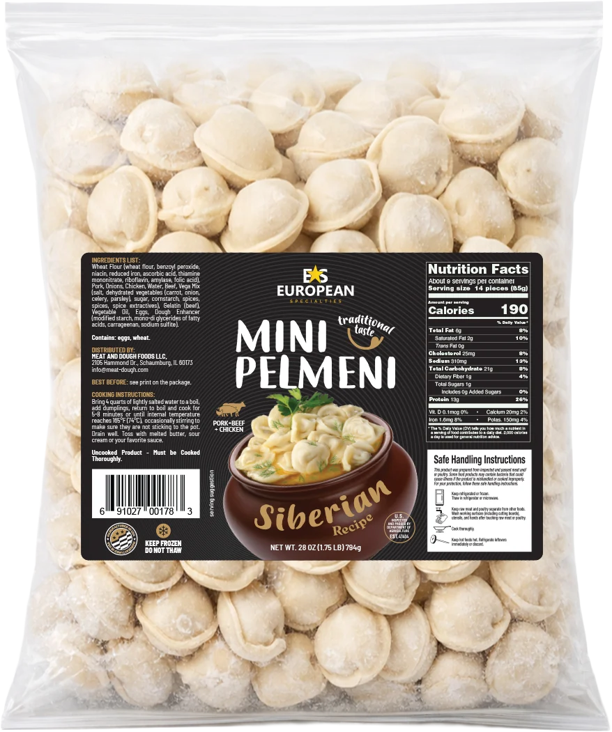 European Specialties Siberian Mini pelmeni, 1.75 lb (794 g)
