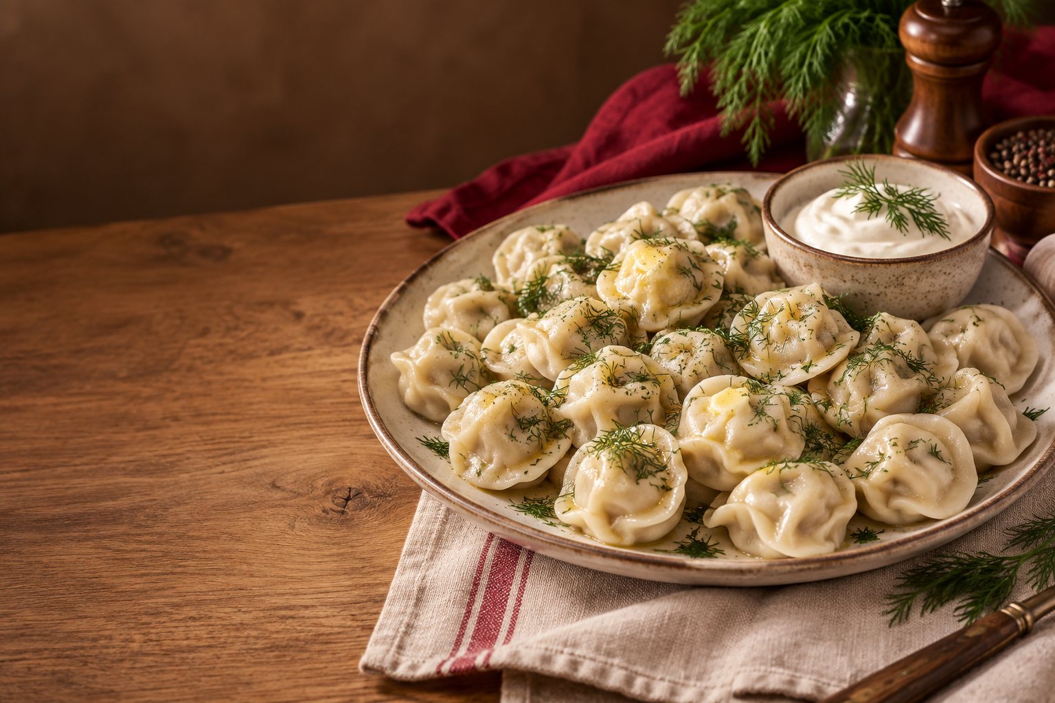 Creamy Mushroom Skillet Pelmeni